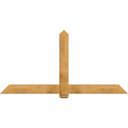 Ekena Millwork Eugene Rough Sawn Timber Gable Bracket, Western Red Cedar, 84"W x 42"H x 2"D x 6"F, 12/12 Pitch GBW084X42X0206EUG00RWR